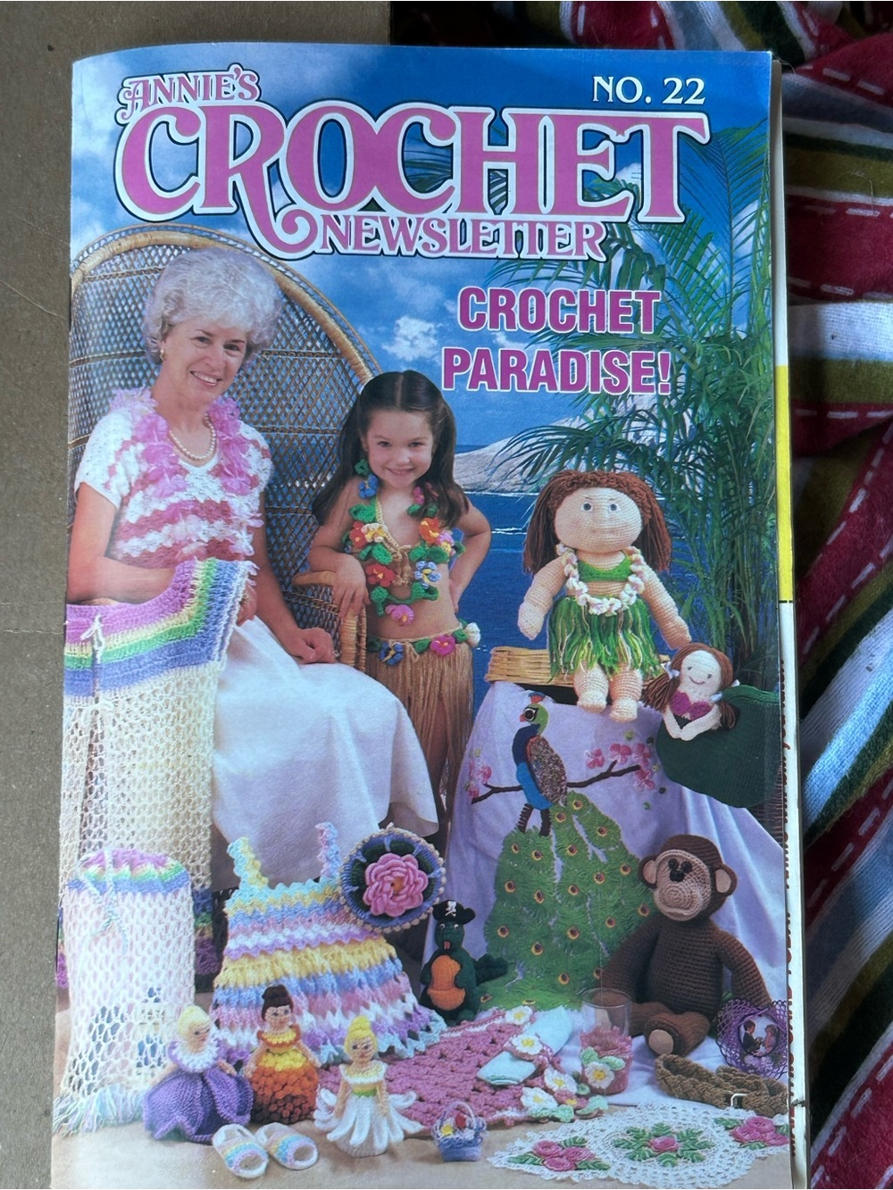 vintage copy of Annie's Crochet Newsletter issue No. 22 from July/August 1986.